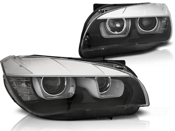 Xenon Scheinwerfer DRL LED Tagfahrlicht für BMW X1 E84 Facelift 12-14 Schwarz